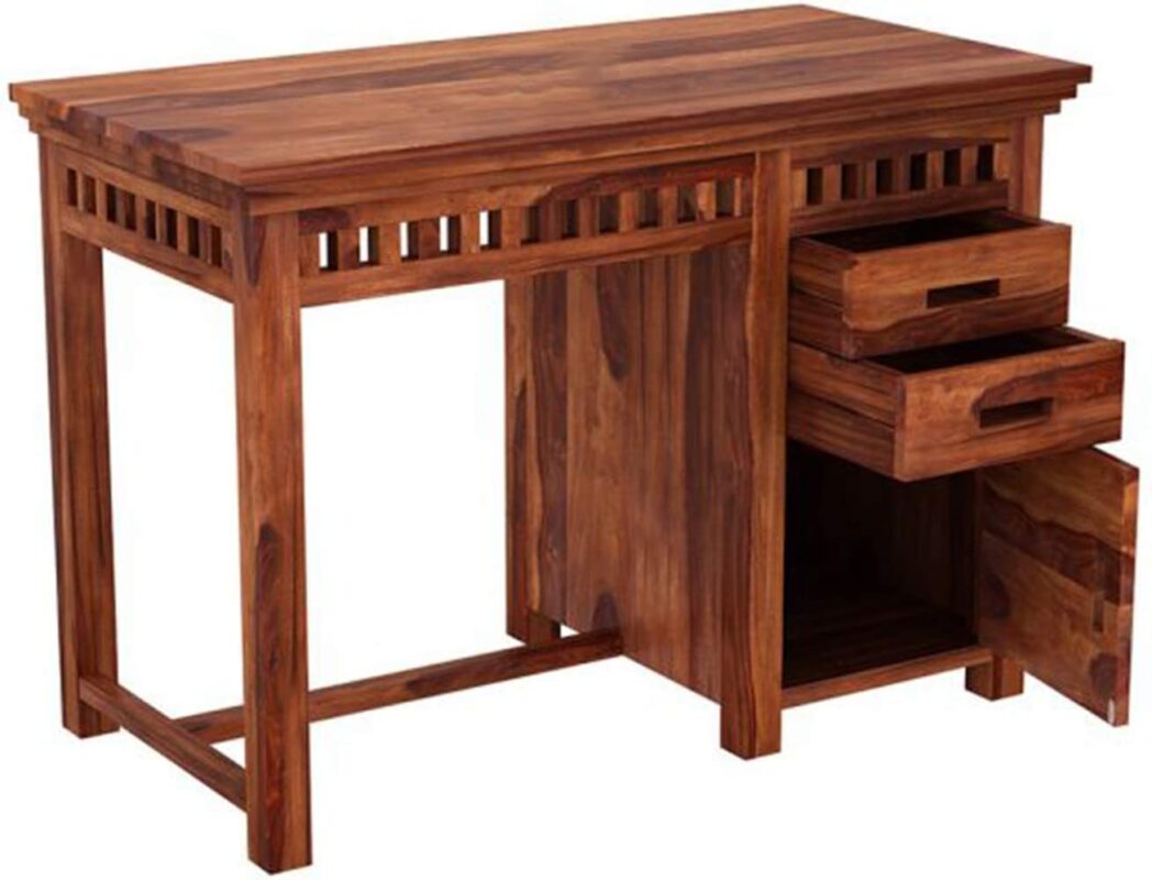 Pipercrafts Sheesham Solid Wood Study Table Drawer Storage Computer ...